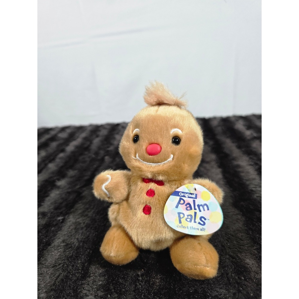 Aurora Palm Pals Gino Gingerbread Man Plush Tan Seasonal 5 inch 33644 NWT